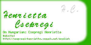 henrietta csepregi business card